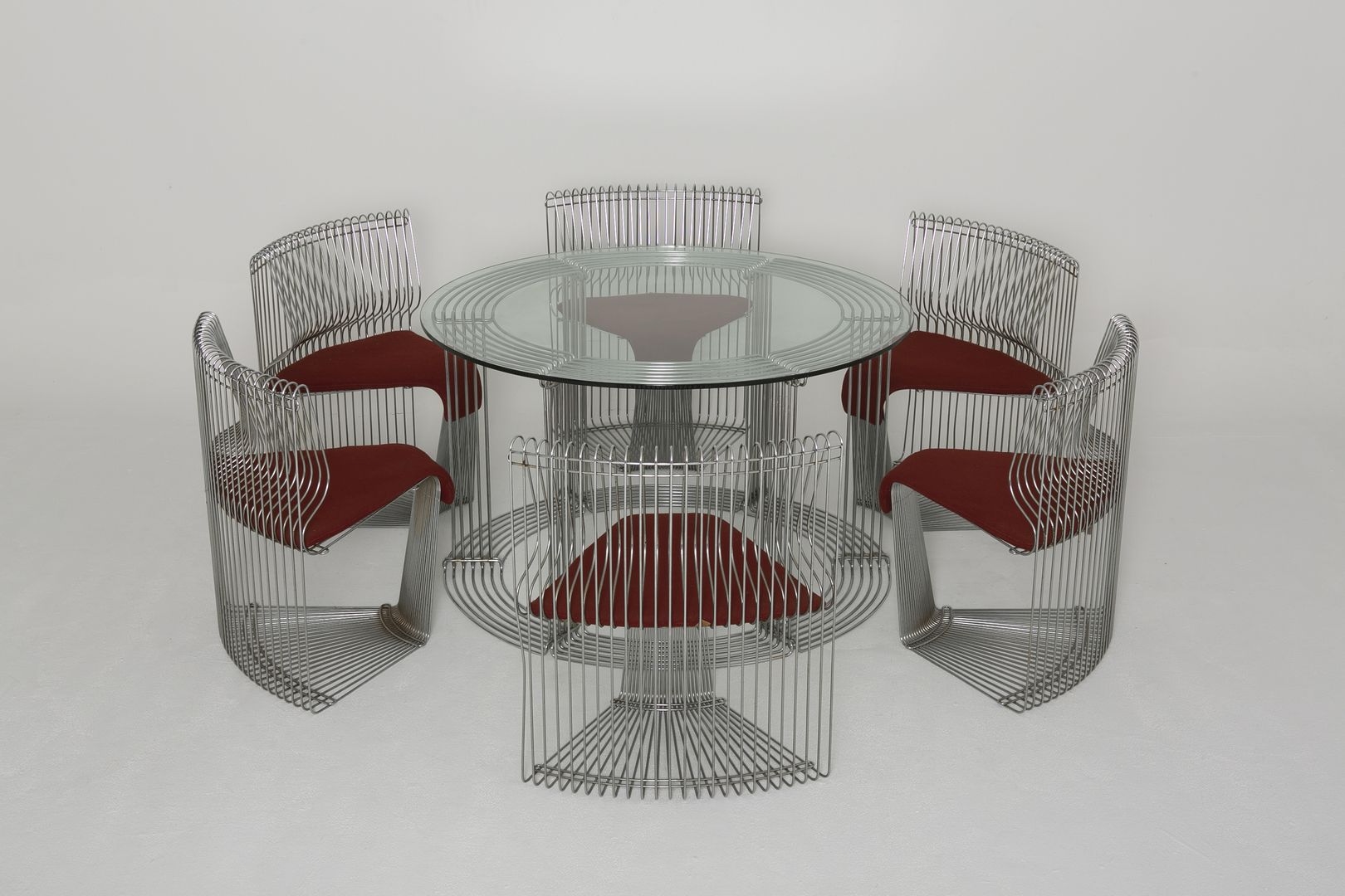Table and six chairs "Pantanova" by Verner Panton, 1971