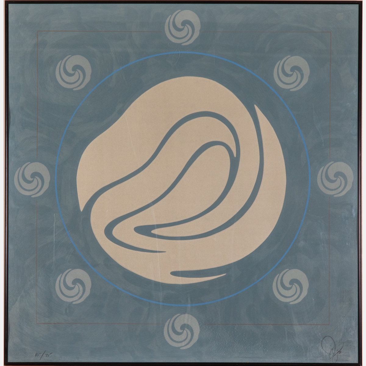 Artwork by Jack Youngerman, Nimbus, Made of Hand colored intaglio and screen print