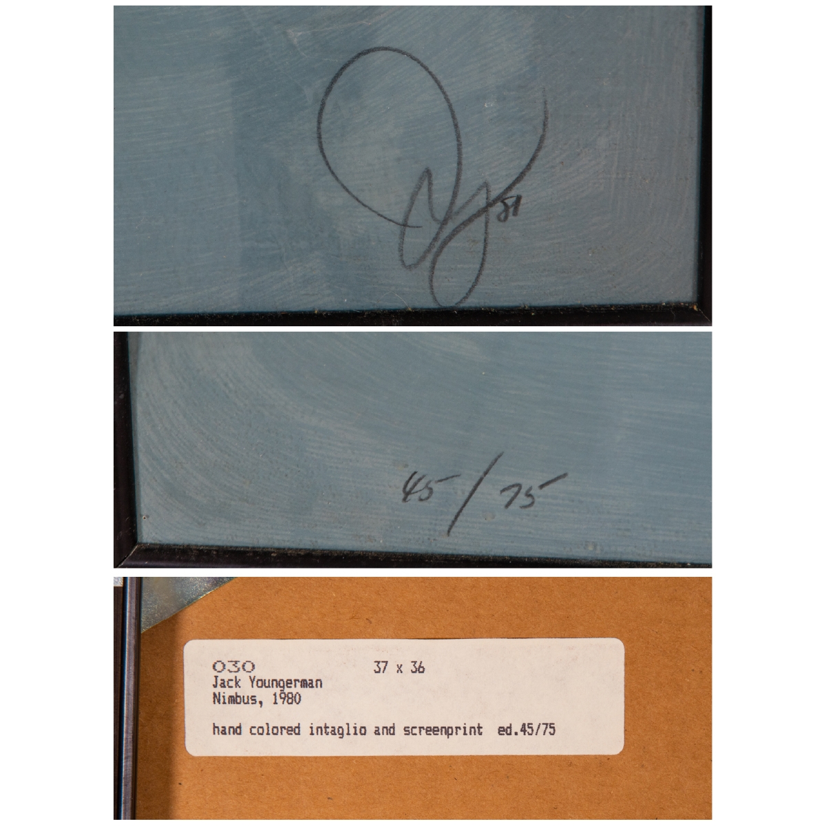 Artwork by Jack Youngerman, Nimbus, Made of Hand colored intaglio and screen print