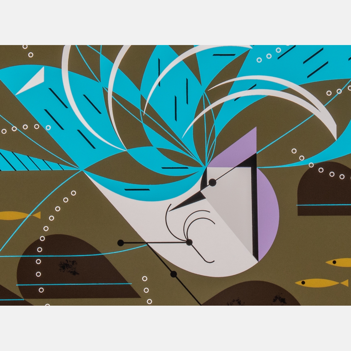 Charley Harper | Blue Jay Bathing | MutualArt