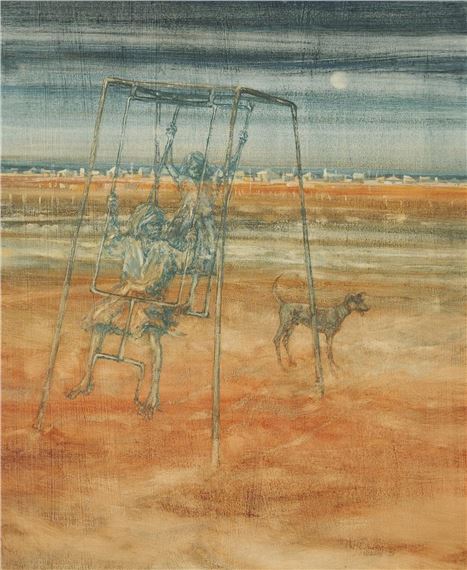 Girls on a Swing by Thomas McAulay, 1973