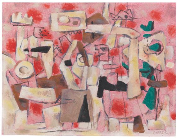 Heitere Bewegung auf Rosa