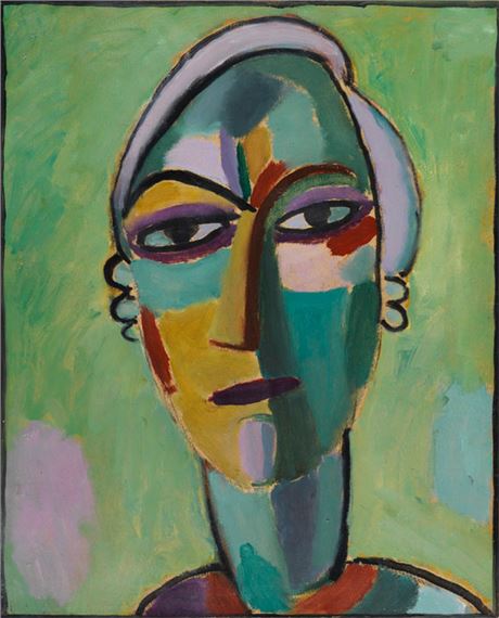 Mystischer Kopf: Galka Fatum - Fate by Alexej von Jawlensky, 1917