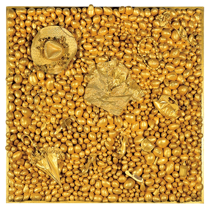 Artwork by Yayoi Kusama, Beyond My Illusion (Parasol I Left in the Field), Made of mixed media