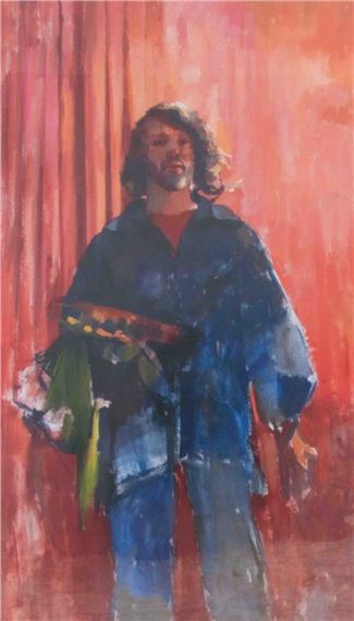 Self Portrait Whilst Dead At Port Eliot 1980 by Robert Lenkiewicz