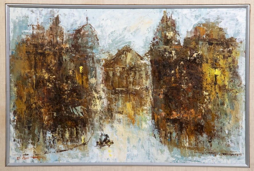 Artwork by Anoush Rahnavardkar, Cityscape, Made of oil on canvas