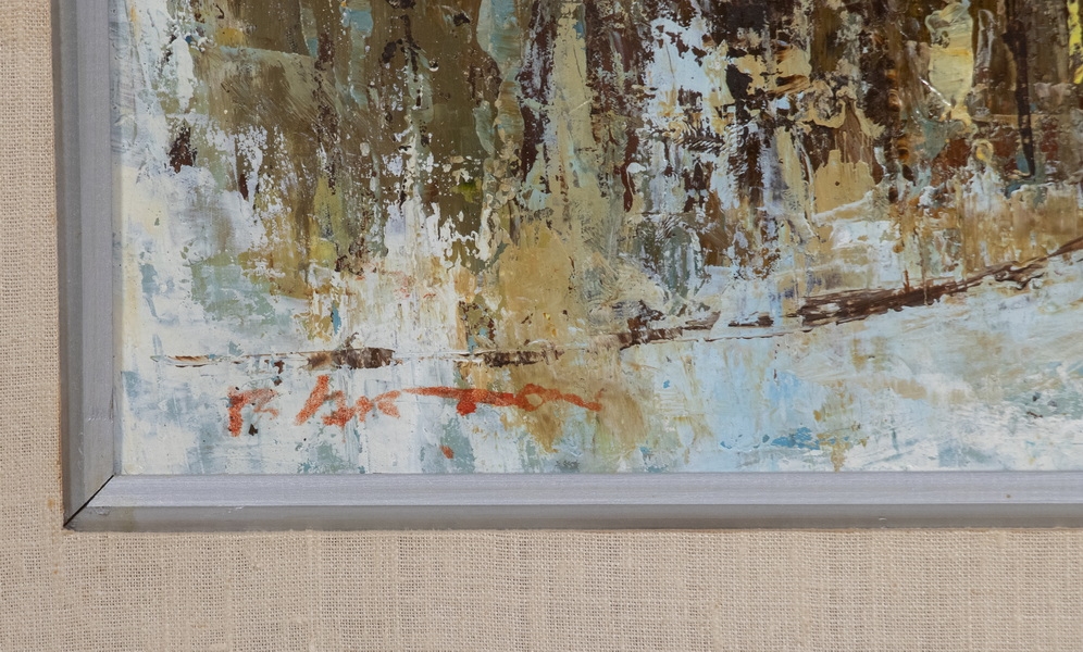 Artwork by Anoush Rahnavardkar, Cityscape, Made of oil on canvas