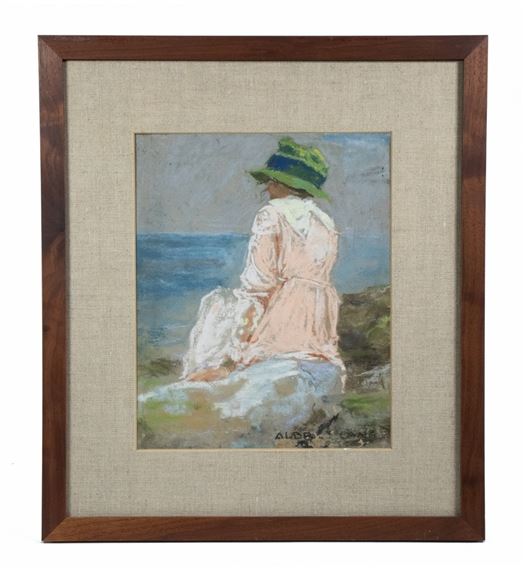 Woman Seated on Beach by Albert Lang, circa 1910