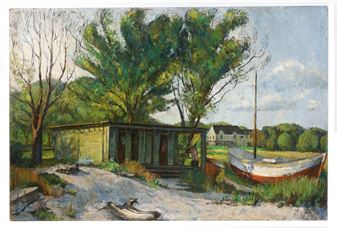 Coastal Camp Scene - Isabel Jamison Neel