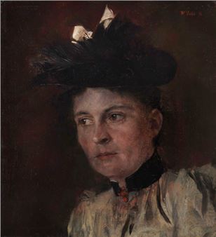 Bildnis Frau Auguste Mayr - Wilhelm Leibl