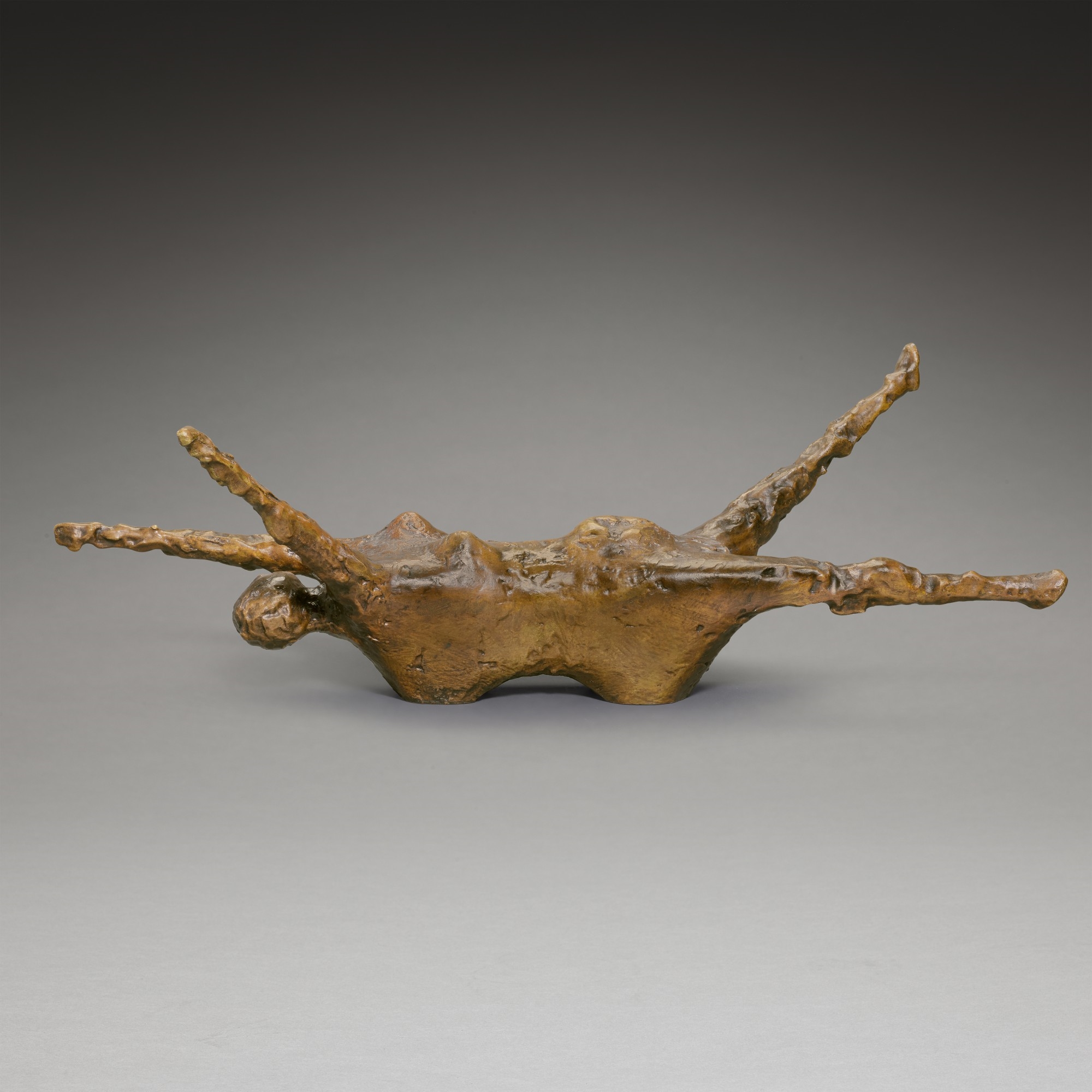 Artwork by Kenneth Armitage, Sprawling Woman, Made of bronze