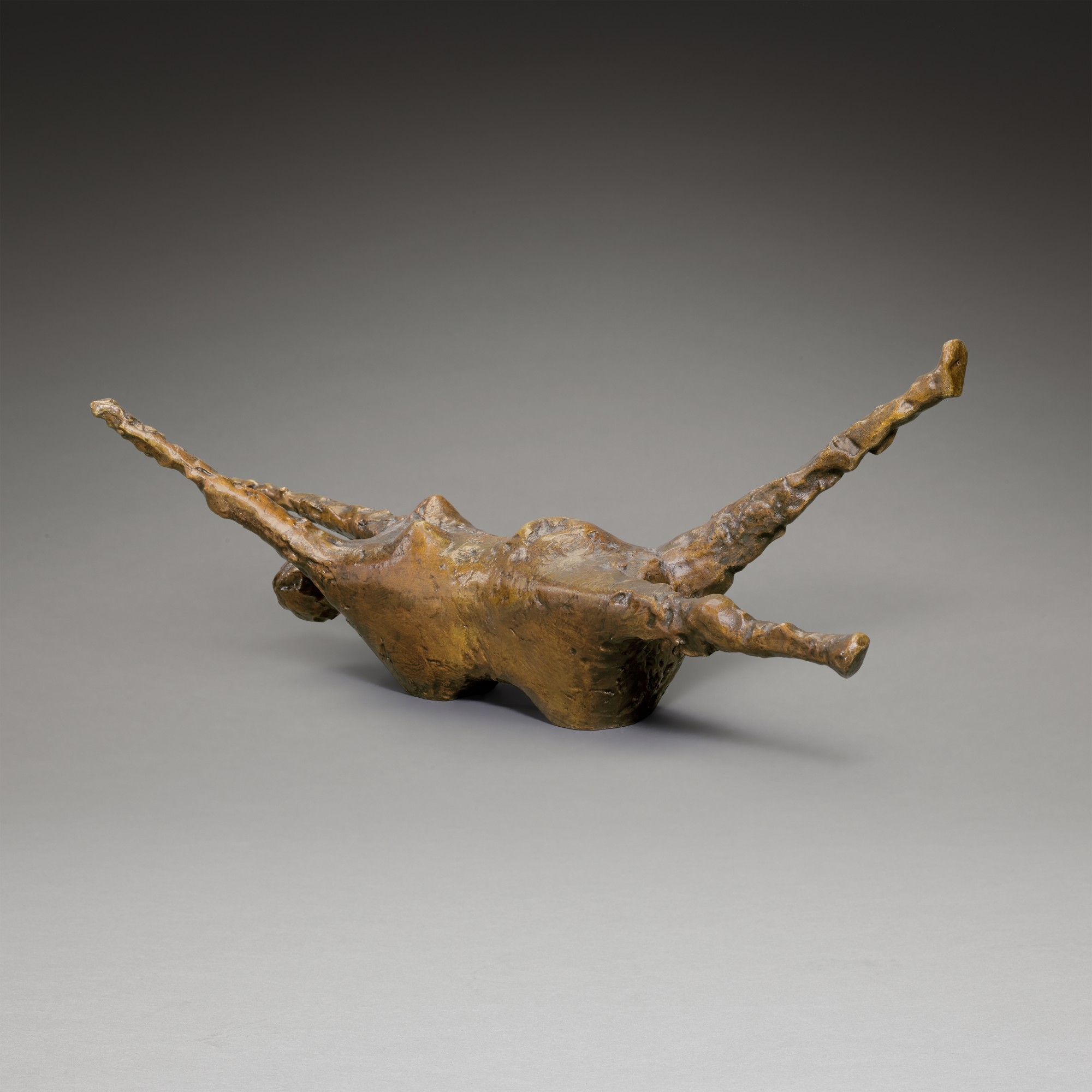Artwork by Kenneth Armitage, Sprawling Woman, Made of bronze