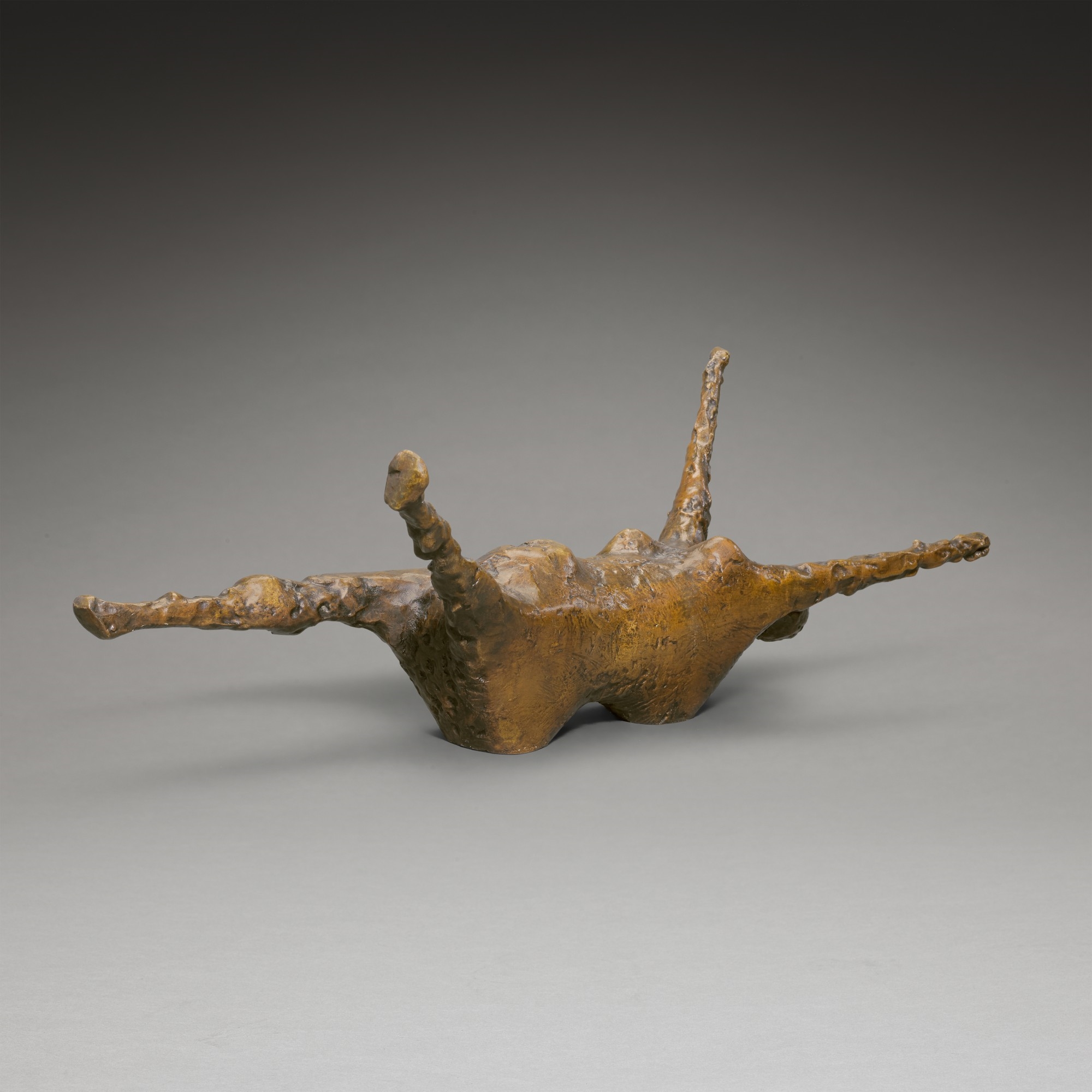 Artwork by Kenneth Armitage, Sprawling Woman, Made of bronze