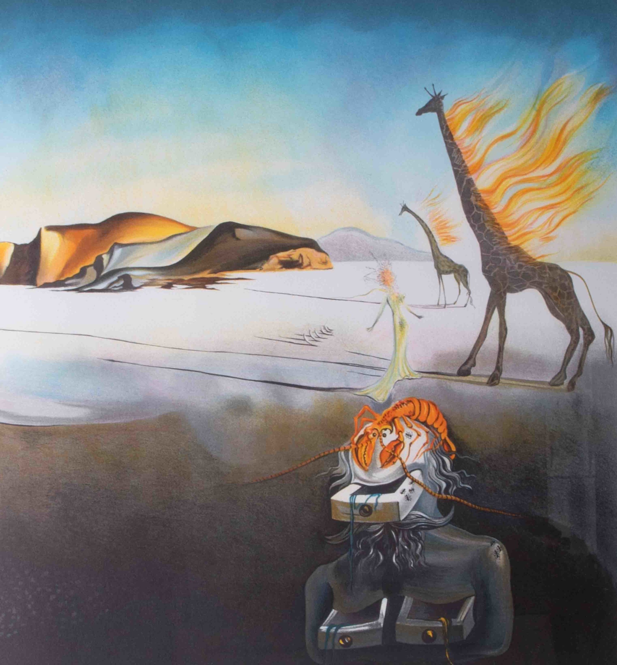 The Burning Giraffe by Salvador Dalí