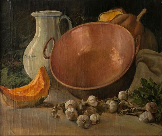 Bodegón con caldero by Spanish School, 20th Century