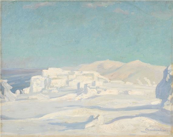 Auf dem Reifträger (Blick zur Schneegrubenbaude)" (Riesengebirge) by Max Wislicenus, Early 20th cent.