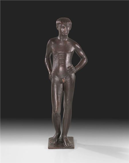 Stehender Jüngling, Arm eingestützt by Gerhard Marcks, 1945/1950