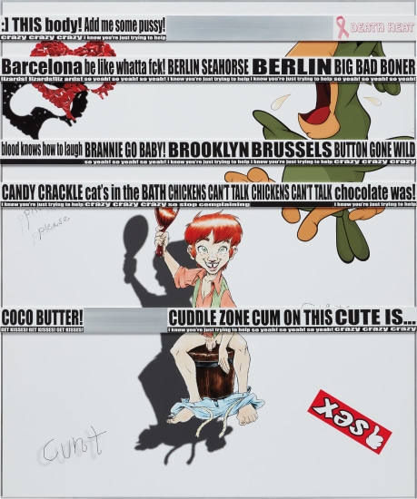 Artwork by Jordan Wolfson, Untitled, Made of inkjet print, in artist's frame