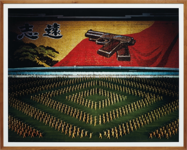 Artwork by Andreas Gursky, Pyongyang II, Made of chromogenic print, in artist's frame, diptych