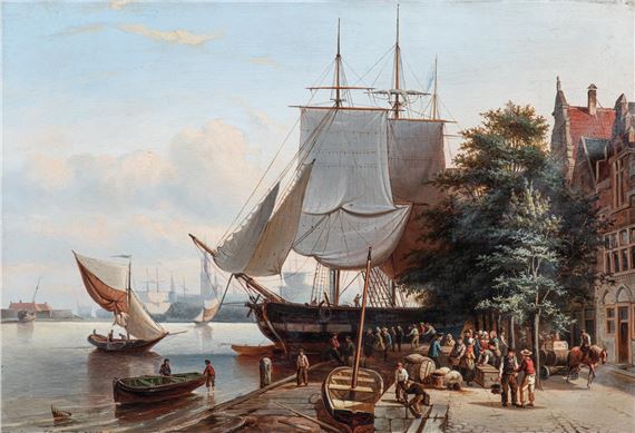 Johann Adolph Rust | Activity on the Quay | MutualArt
