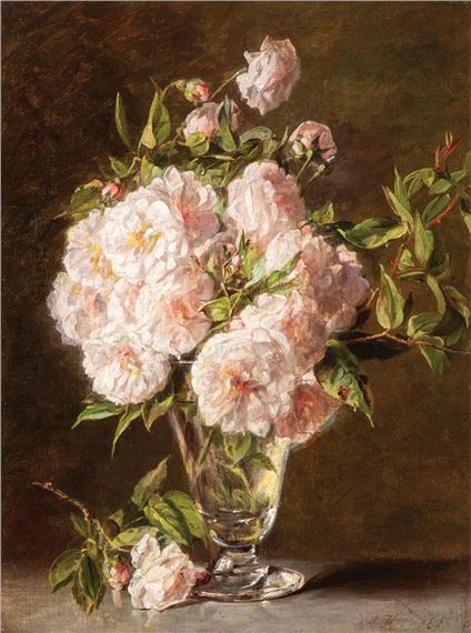 Roses in a Vase by Adriana Johanna Haanen, dated 1894