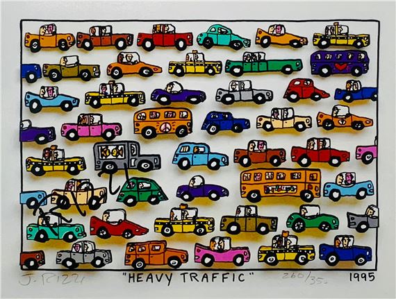 RIZZI　ジェームス•リジィ　HEAVY TRAFFIC 1995 James Rizzi | Heavy Traffic | MutualArt
