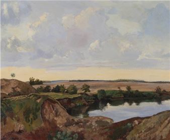 Landschaft mit See - Andreas Friis