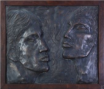 Untitled (Two Faces) - Laura Morrison Lengyel