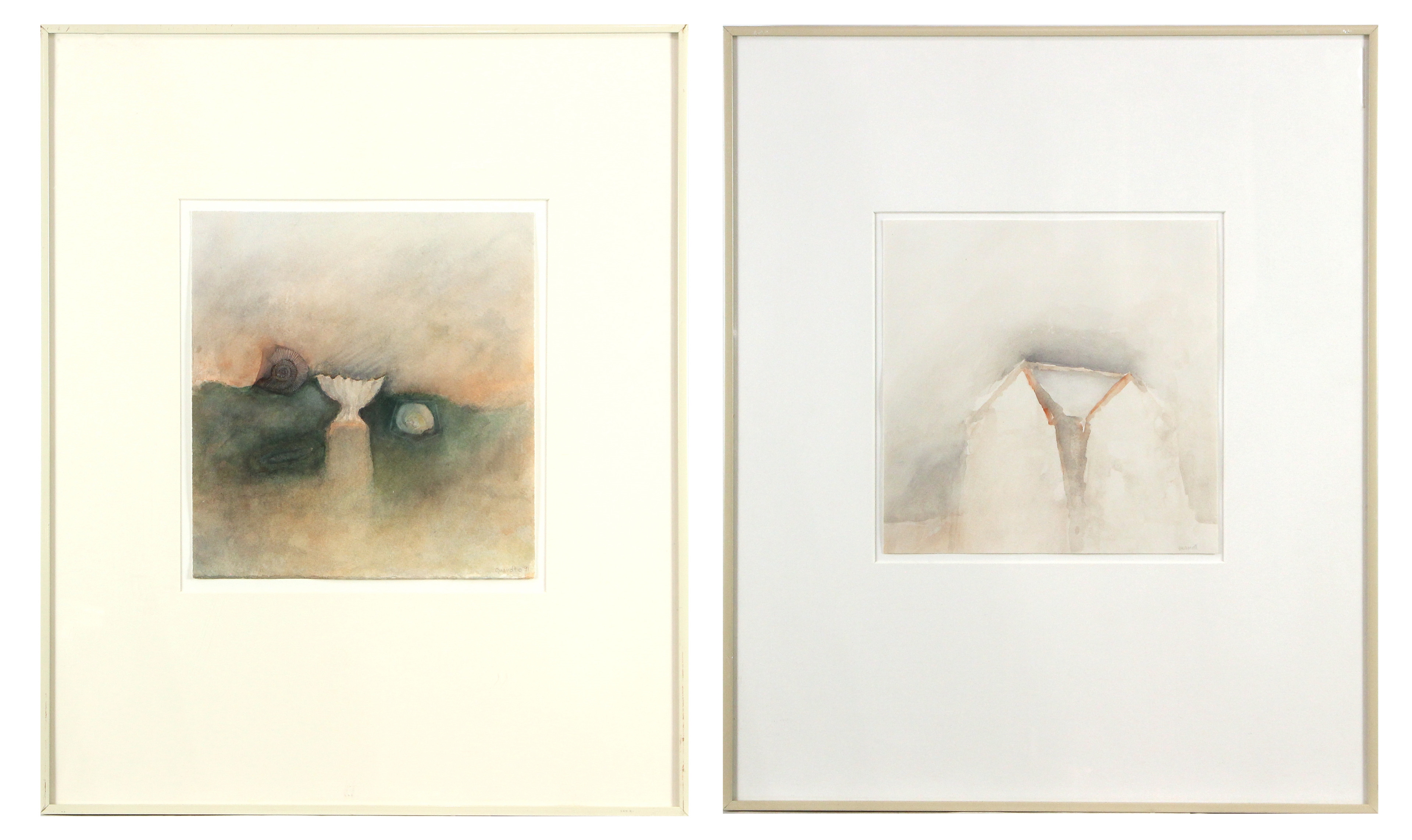 Artwork by Elizabeth Quandt, Untitleds (Beach Hut Series), Made of watercolors on paper