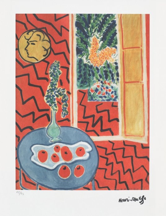Henri Matisse、INTERIEUR ROUGE、希少高級画集画