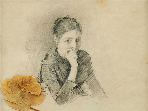 Anna - konstnärens hustru och en torkad pensée