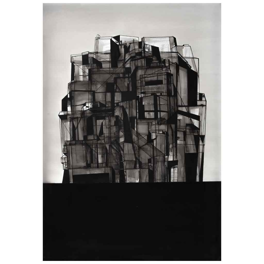 Artwork by Rubén Morales Lara, Fragmento de tiempo #2, Made of Ink on paper