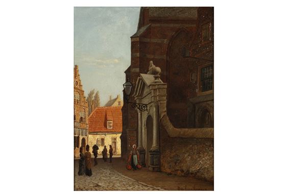 Dutch street scene - Willem de Haas Hemken
