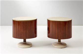 Pair of bedside tables by Attributed to Giotto Stoppino, 1950