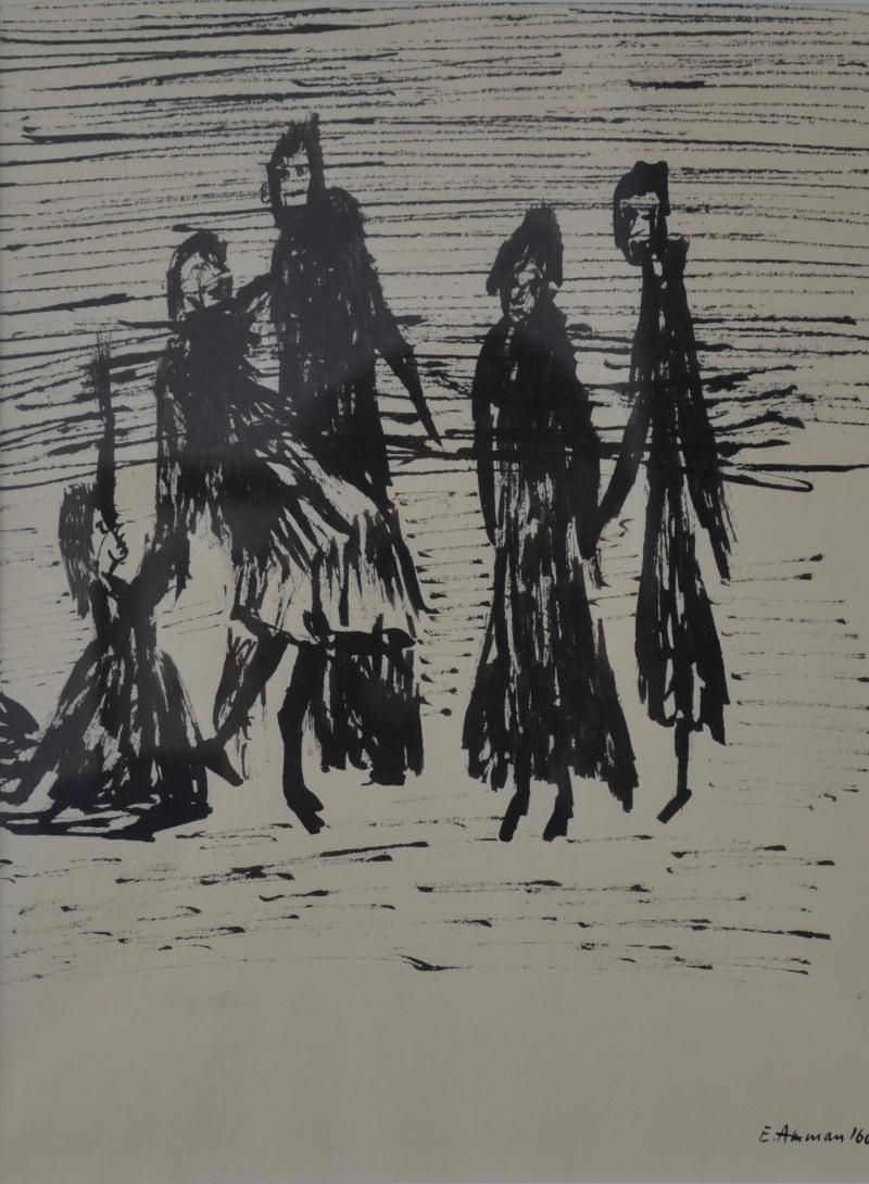 Artwork by Els Amman, Figuren, Made of printing ink