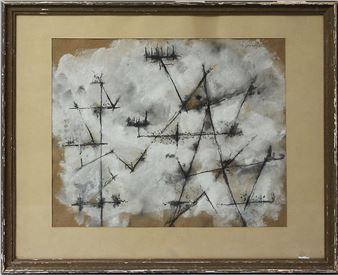 Informelle Komposition "Zeichen" - Walter Birenheide