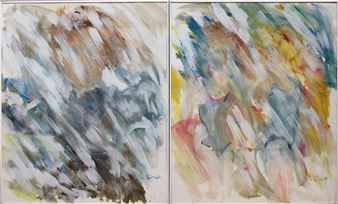 Vier abstrakte Kompositionen mit Portraits - Paul Sties