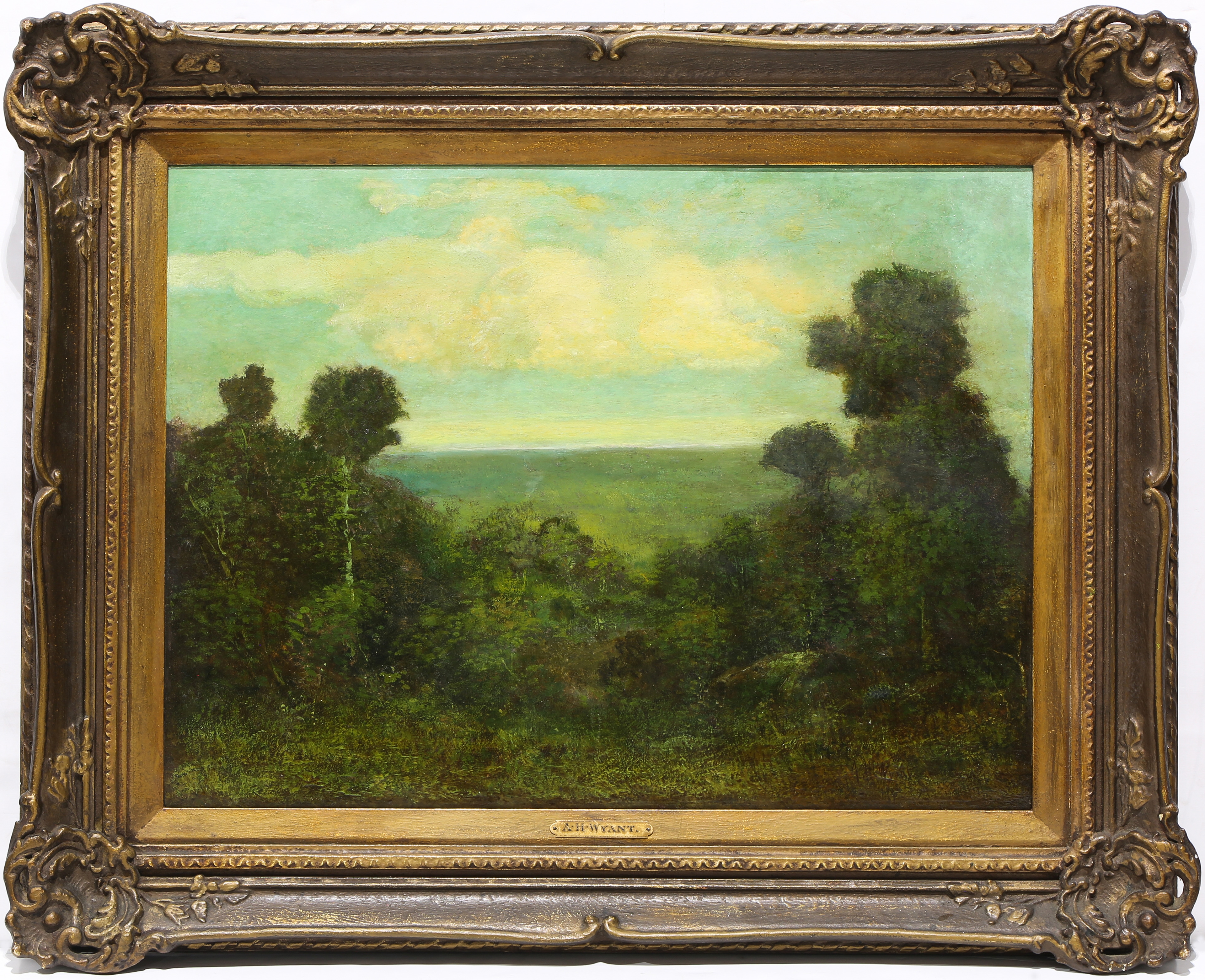Artwork by Alexander Helwig Wyant, Farm Country Catskills � Part II 1890-1891, Made of oil on canvas