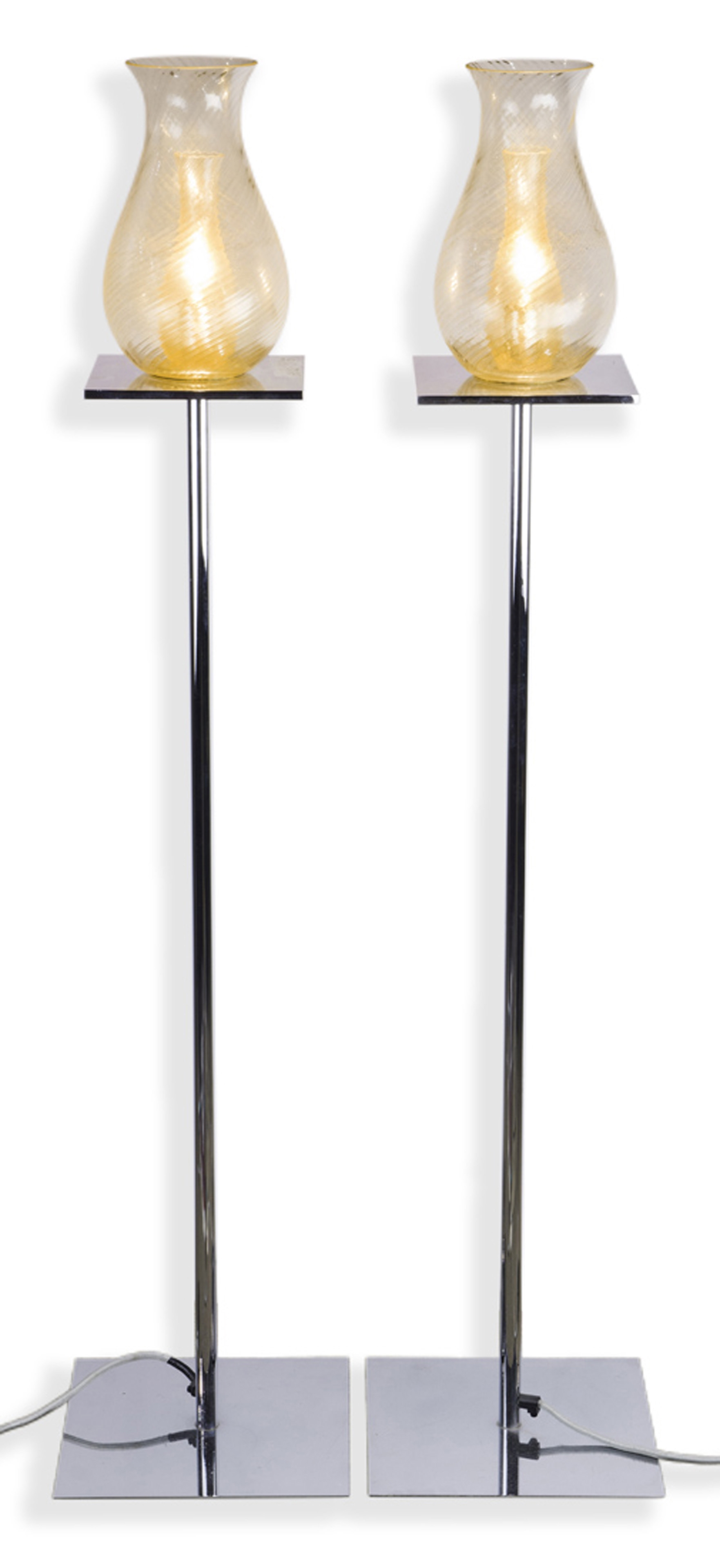 A pair of Philippe Starck custom floor lamps, for the Clift Hotel by Philippe Starck, circa 2000