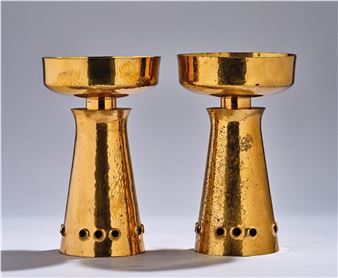 a pair of candleholders - Helmut Griese