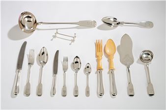 A 96-piece silver cutlery set - Leopoldo Janesich