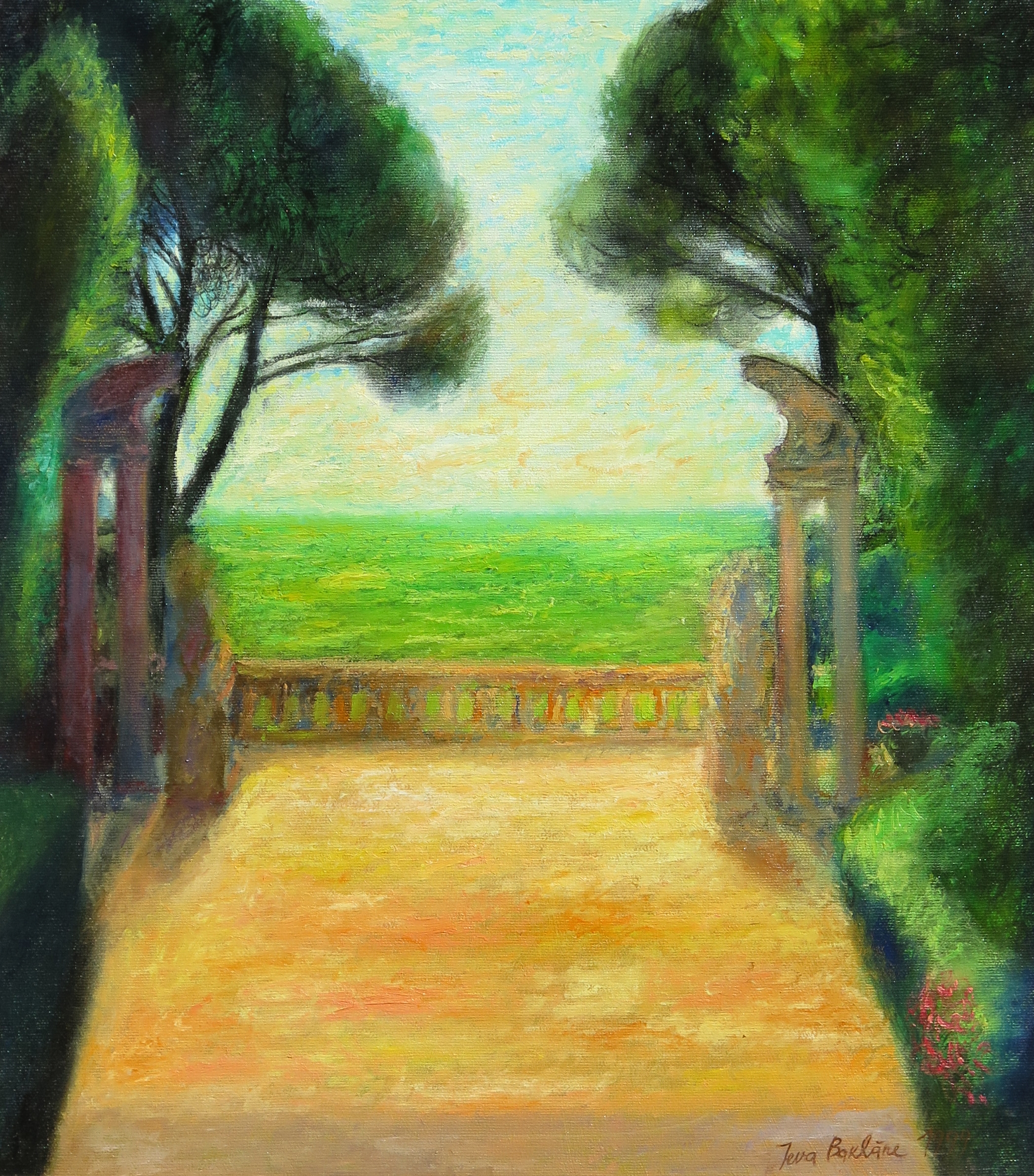 Artwork by Ieva Baklāne, Saulaina diena, Made of oil on canvas