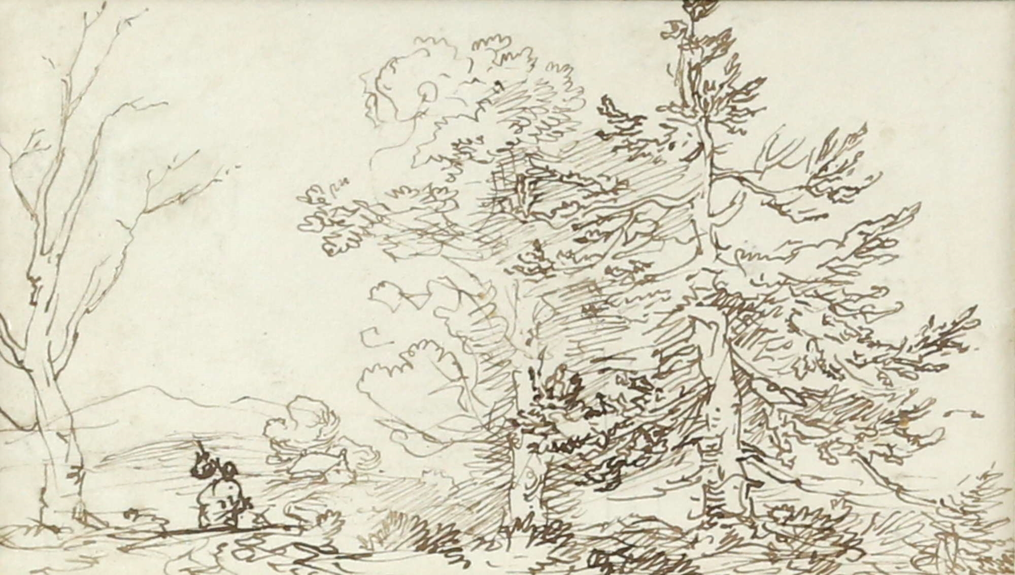 British School, 19th Century | three pen and ink drawings depicting ...