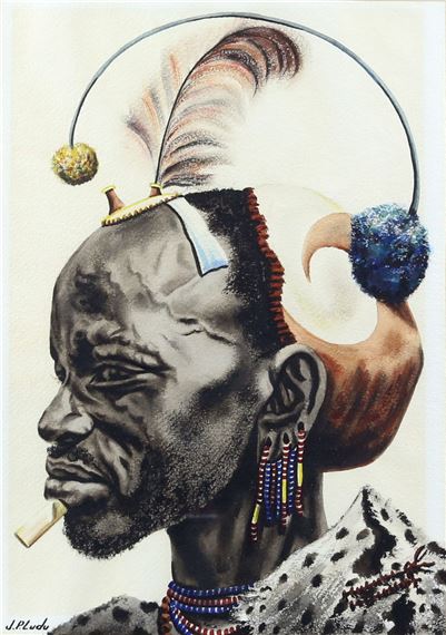 african tribal people drawings