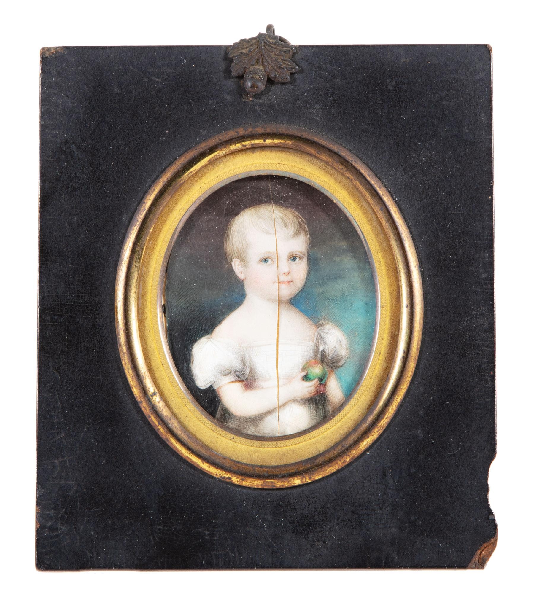 Portrait Miniature of James Gallier, Jr., age 2 yrs., 9 mos.