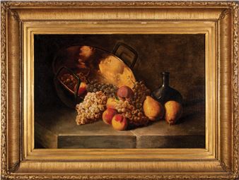 Grapes, Peaches and Pears with Cooper Pot - R. Gourdan