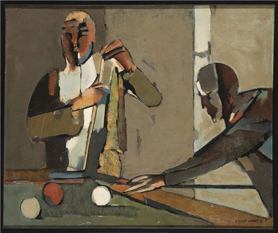 Jugadores de billar by José Parades Jardiel, 1958