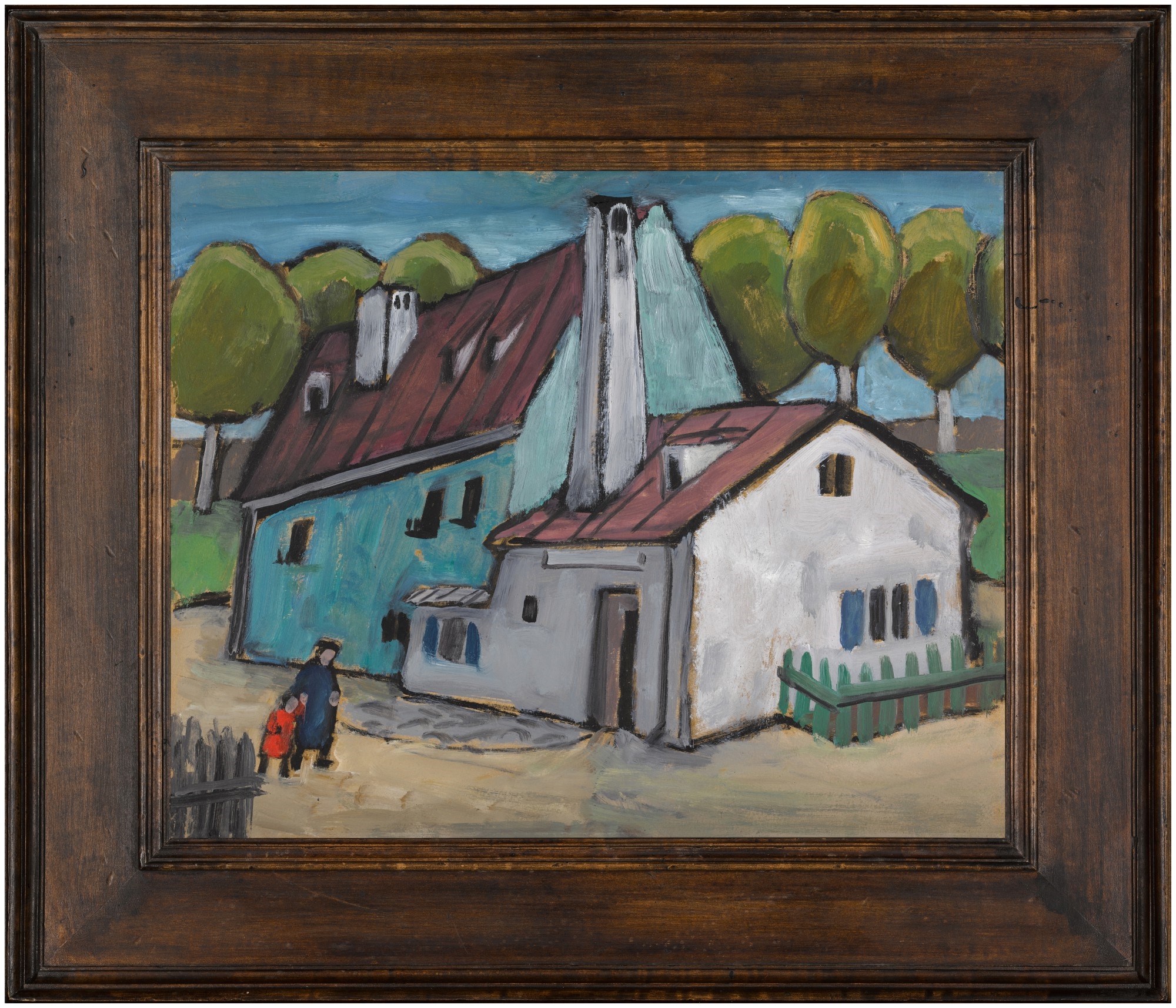 Artwork by Gabriele Münter, Alt-Münchner Herbergen (Hostels of Old Munich), Made of oil on board