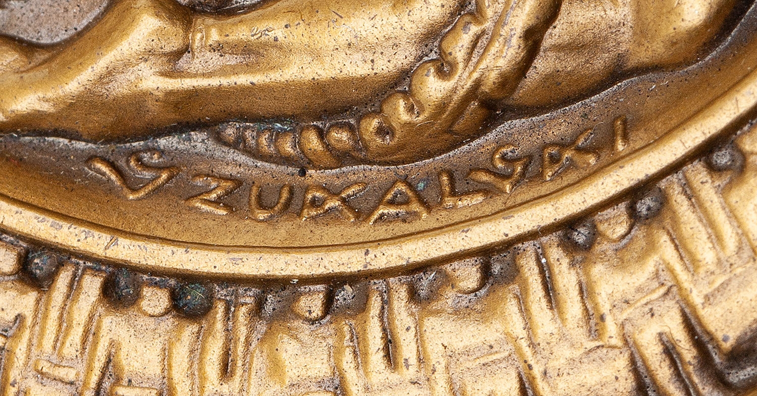 Artwork by Stanislaw Szukalski, Medal katyński, Made of BRONZE