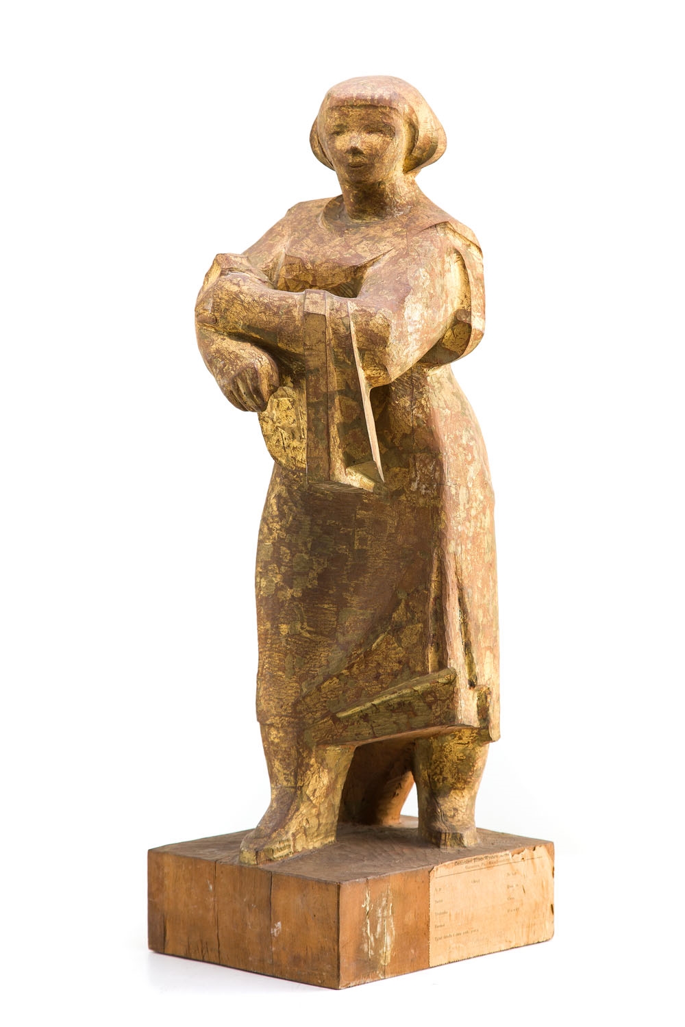 Artwork by Jozef Gazy, Krocząca kobieta z dzbanem, Made of wood